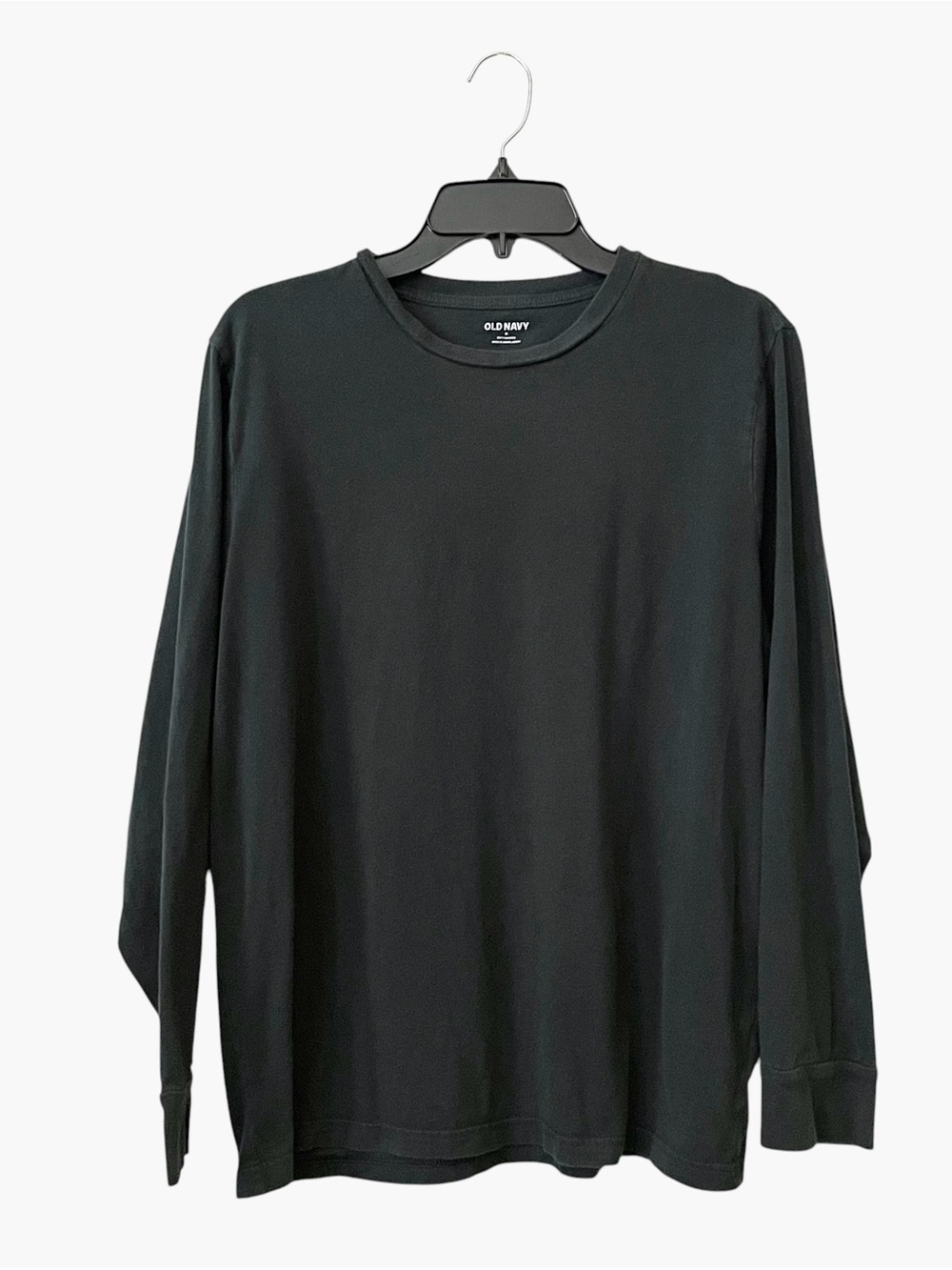 Old Navy Crewneck T-Shirt Men's Size M Green Long Sleeve Cotton Soft Washed